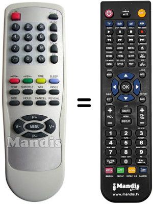 Replacement remote control Amstrad WJF1456